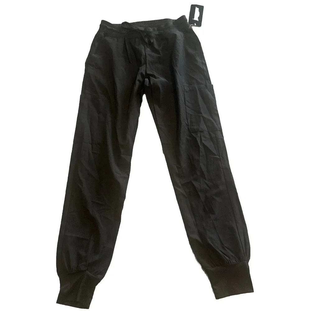 Women's GT Performance BLACK Jogger Yoga Waist Scrub Pant Pockets Sz Small NWT